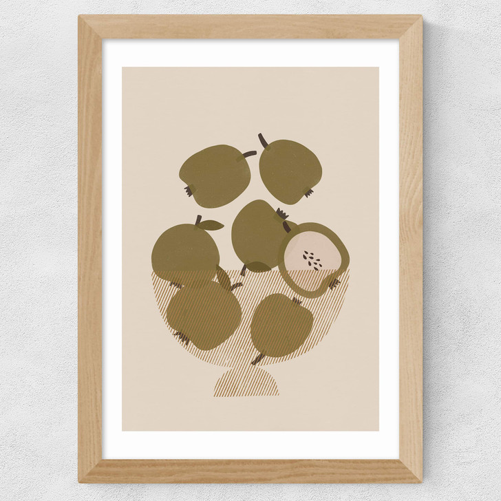 Apple Bowl Wide Oak Frame