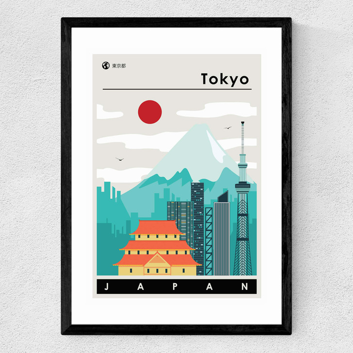 Tokyo Japan Medium Black Frame Tokyo Japan Medium Black Frame