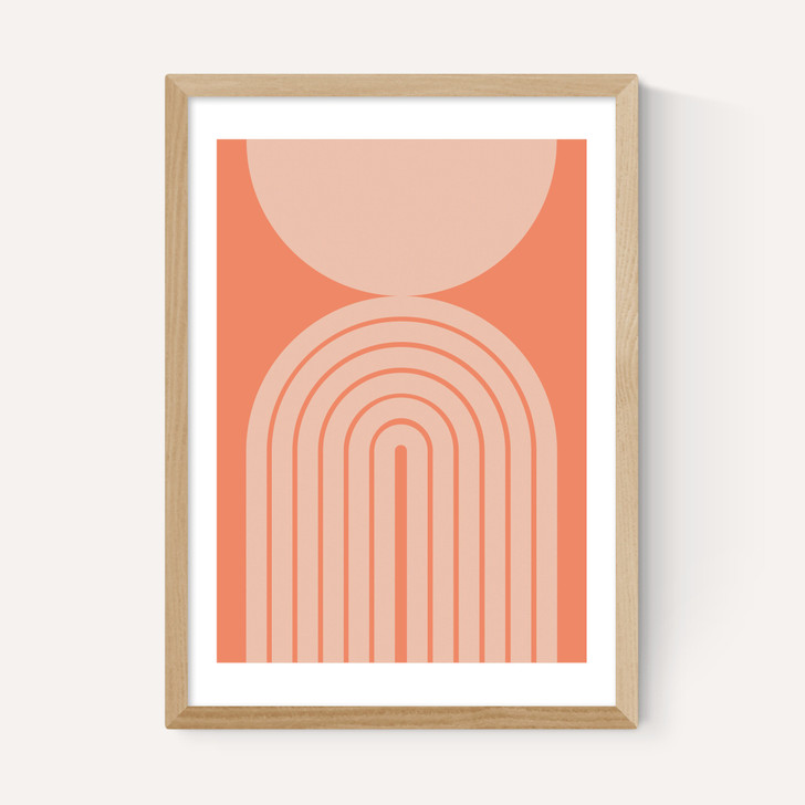 Abstract Rainbow Circle Terracotta