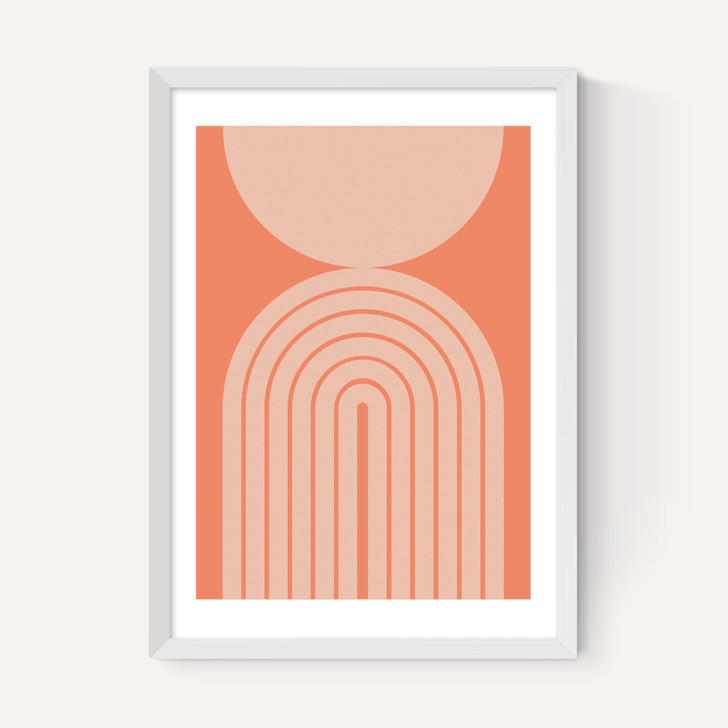 Abstract Rainbow Circle Terracotta