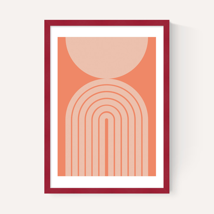 Abstract Rainbow Circle Terracotta