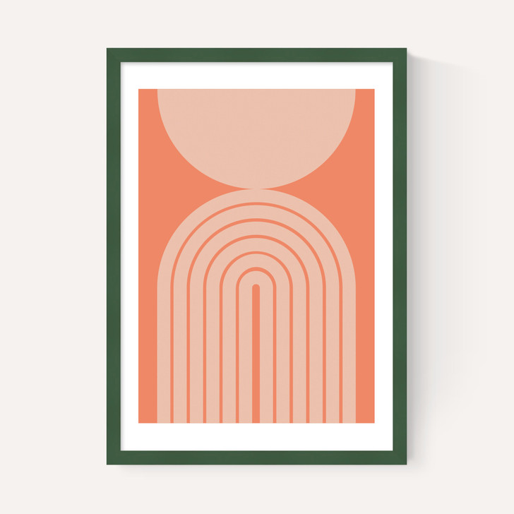 Abstract Rainbow Circle Terracotta