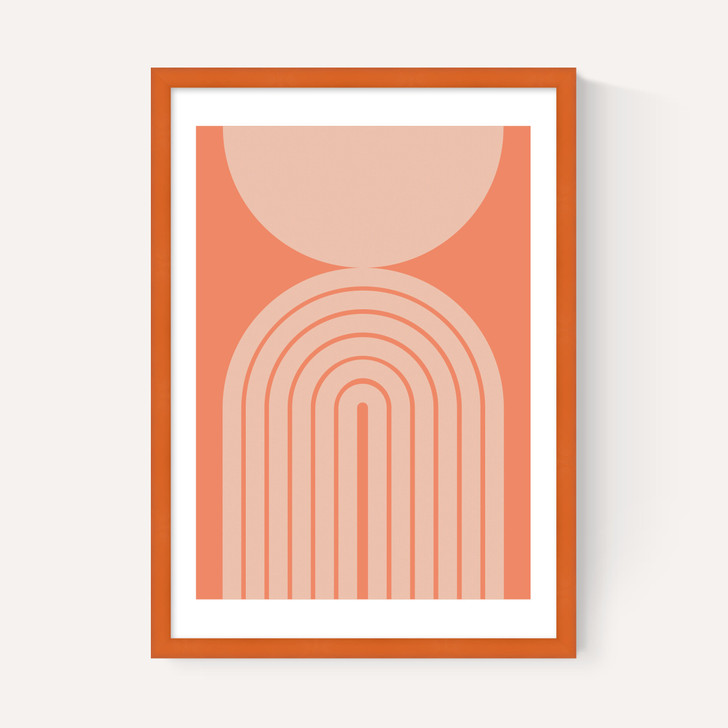 Abstract Rainbow Circle Terracotta