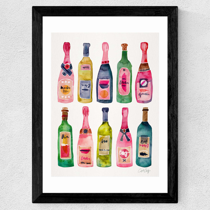 Champagne by Cat Coquillette Wide Black Frame Champagne by Cat Coquillette Wide Black Frame