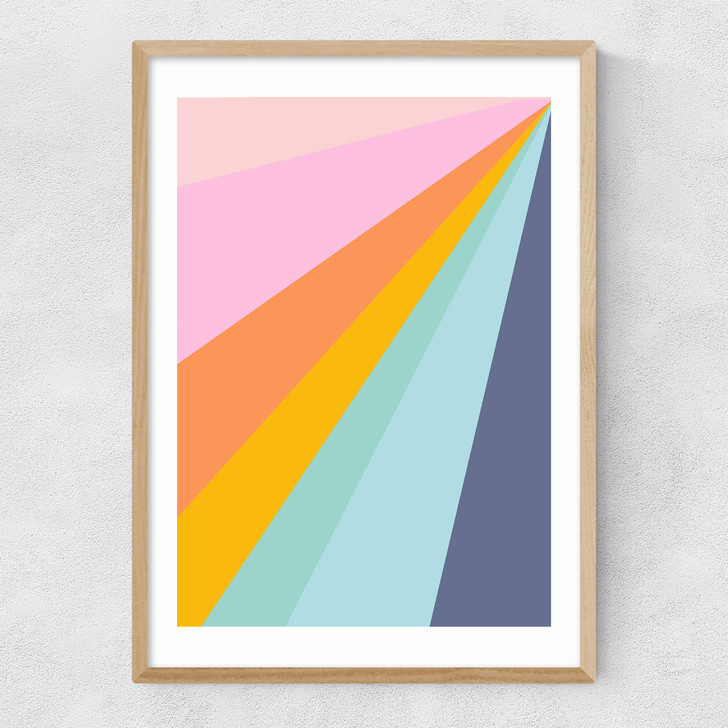 Colourful Space Narrow Oak Frame