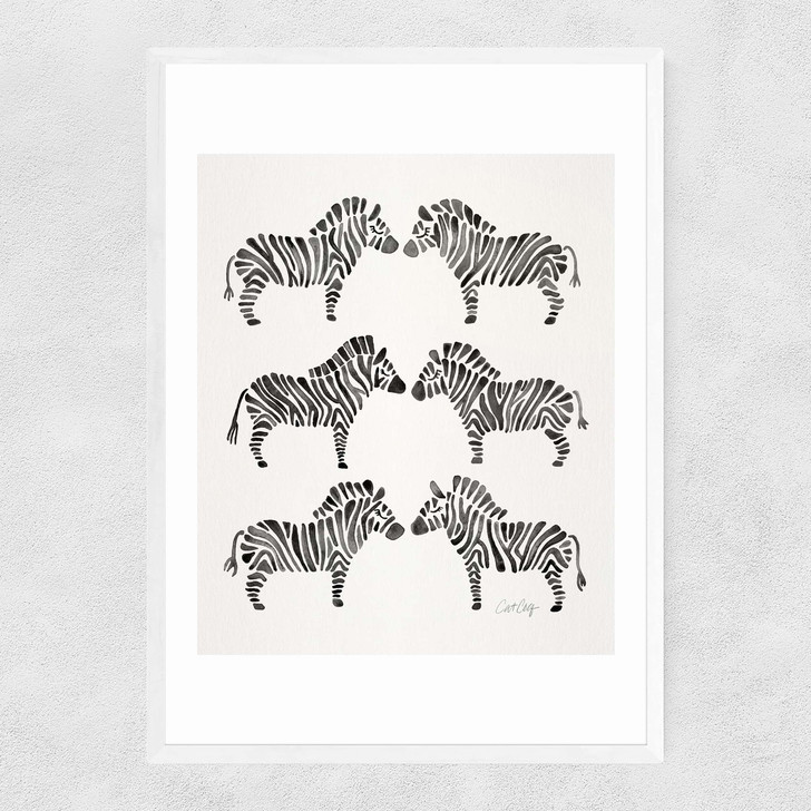 White-Zebras Narrow White Frame
