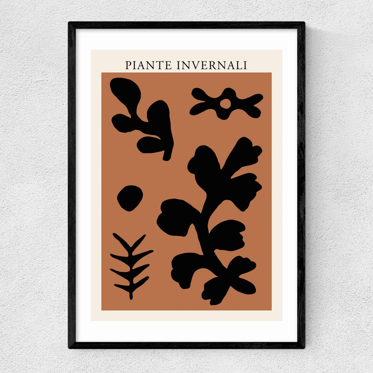 Piante Invernali Rust Narrow Black Frame Piante Invernali Rust Narrow Black Frame