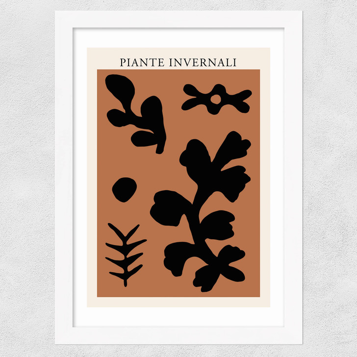 Piante Invernali Rust Wide White Frame Piante Invernali Rust Wide White Frame