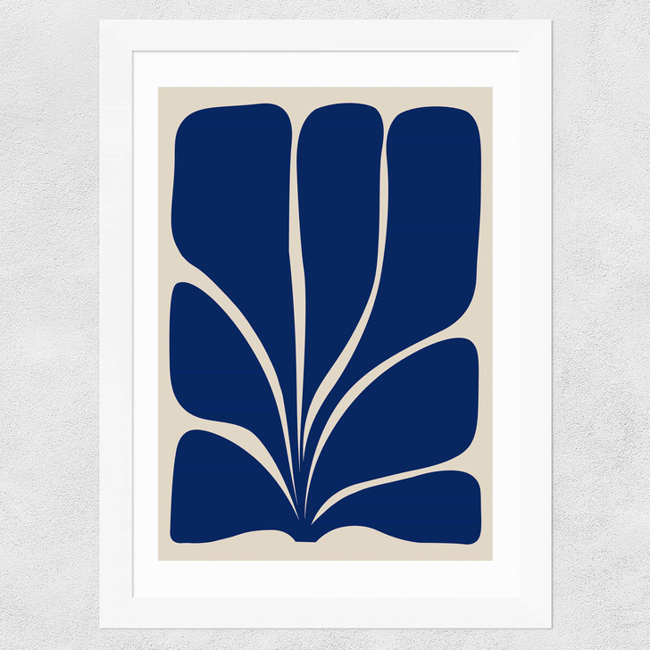 Seven Leaf Plant Wide White Frame