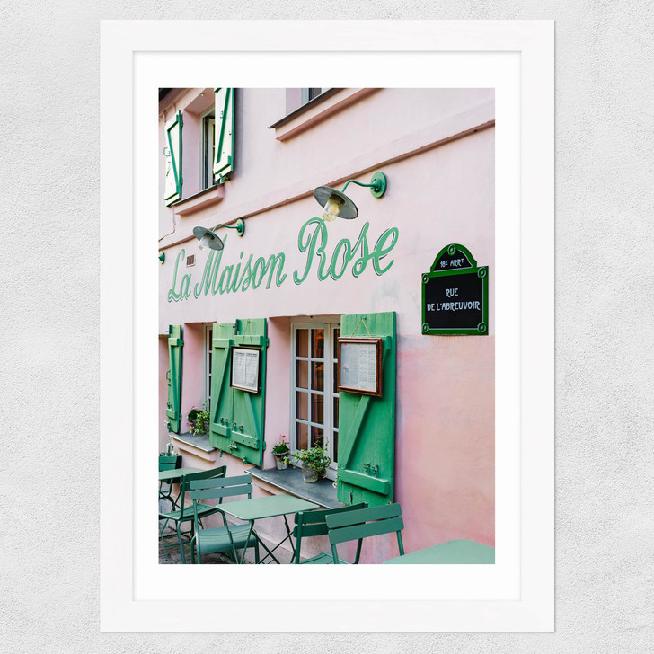 Montmartre VI Wide White Frame