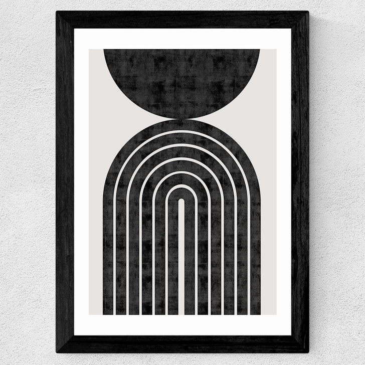 Abstract Rainbow Circle Wide Black Frame Abstract Rainbow Circle Wide Black Frame