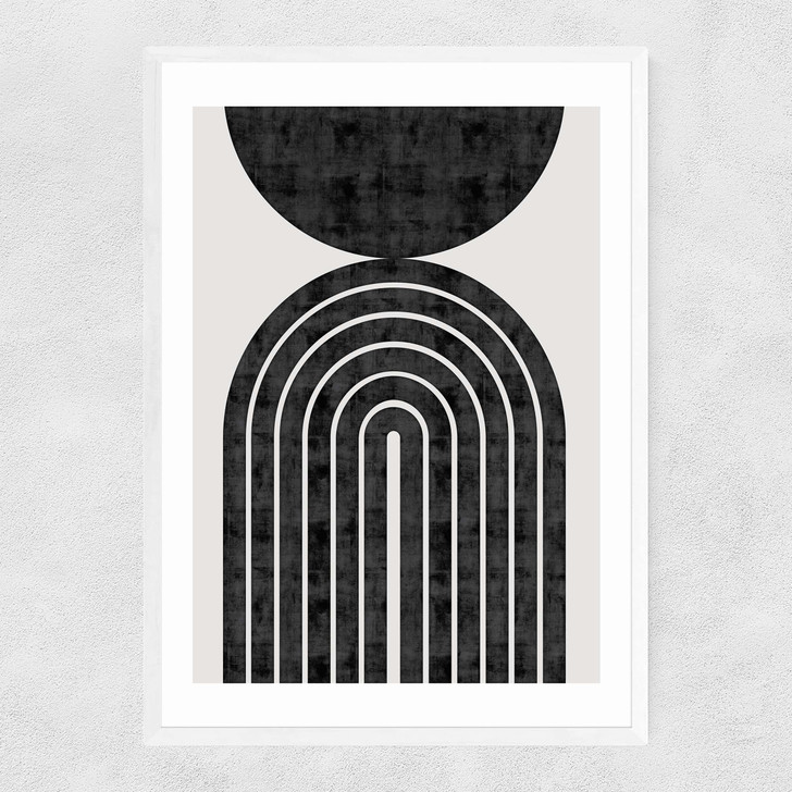 Abstract Rainbow Circle Narrow White Frame Abstract Rainbow Circle Narrow White Frame