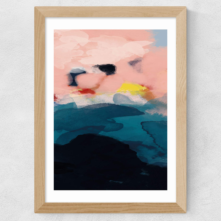 Abstract Landscape I Wide Oak Frame Abstract Landscape I Wide Oak Frame