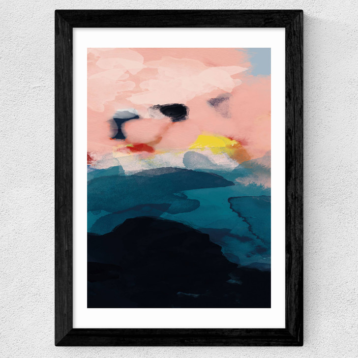 Abstract Landscape I Wide Black Frame