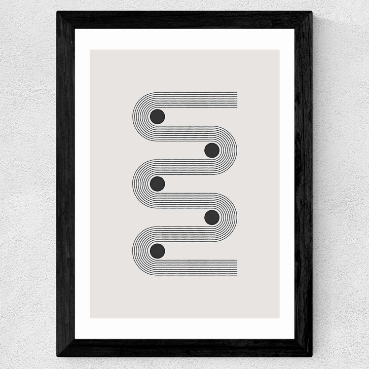 Abstract Arches III Wide Black Frame Abstract Arches III Wide Black Frame