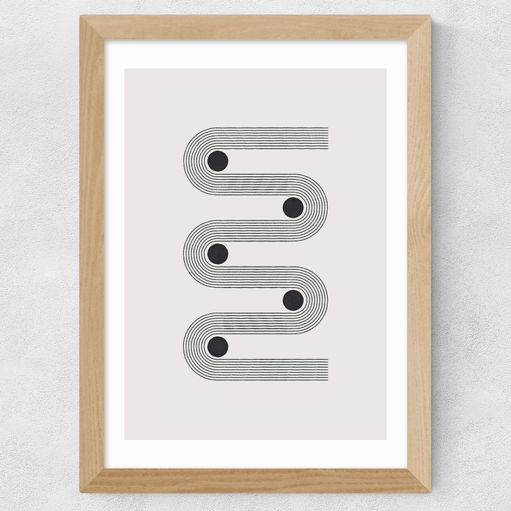 Abstract Arches III Wide Oak Frame Abstract Arches III Wide Oak Frame