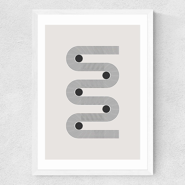 Abstract Arches III Medium White Frame Abstract Arches III Medium White Frame