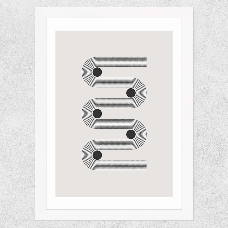 Abstract Arches III Wide White Frame Abstract Arches III Wide White Frame