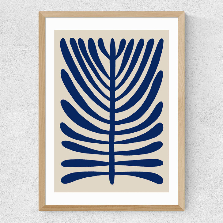 One Hundred-Leaved Plant II Medium Oak Frame