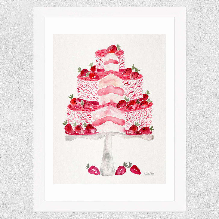 Strawberry Short Cake Wide White Frame Strawberry Short Cake Wide White Frame