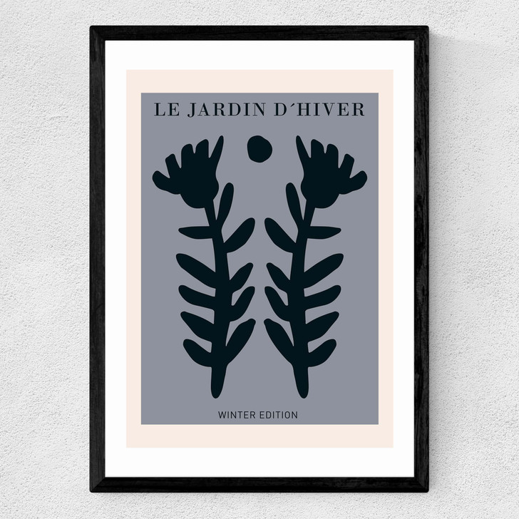 Le Jardin d'Hiver Blue Medium Black Frame