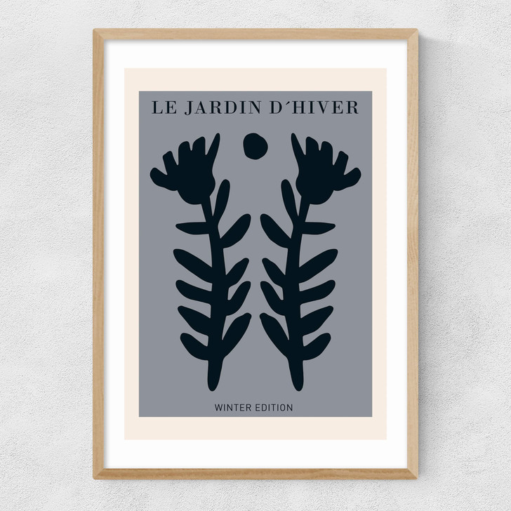 Le Jardin d'Hiver Blue Narrow Oak Frame