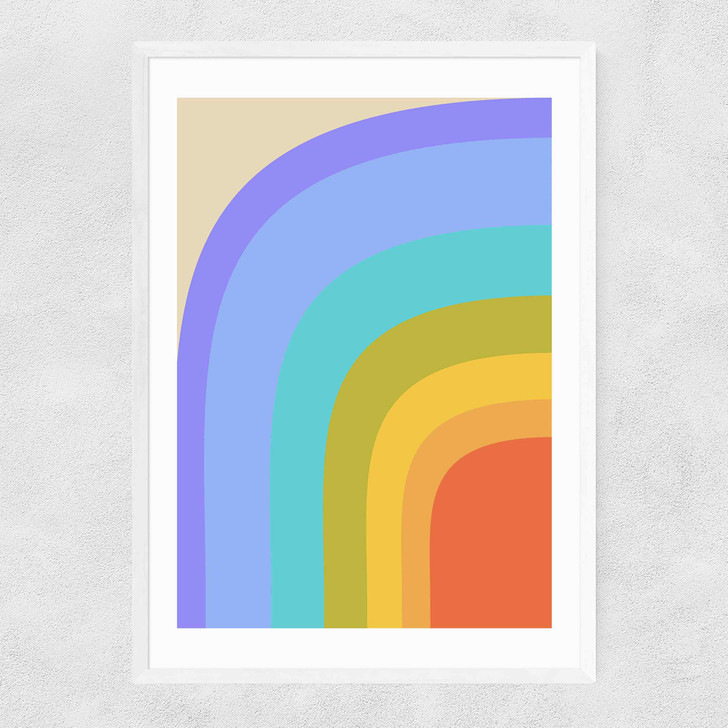 70s Rainbow Narrow White Frame 70s Rainbow Narrow White Frame