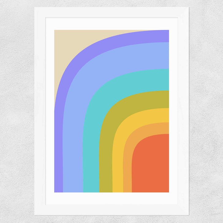 70s Rainbow Wide White Frame 70s Rainbow Wide White Frame
