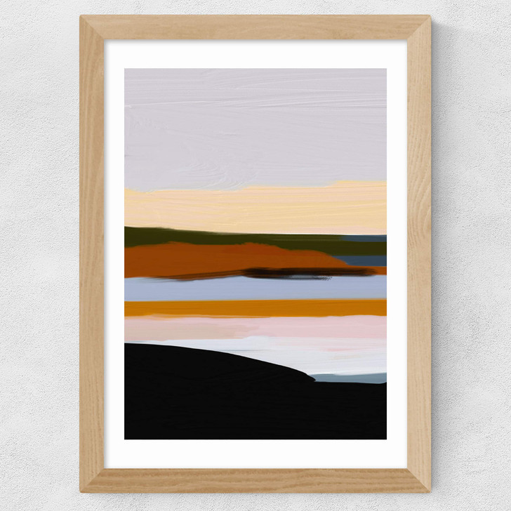 Peaceful Calm of Evening I Wide Oak Frame