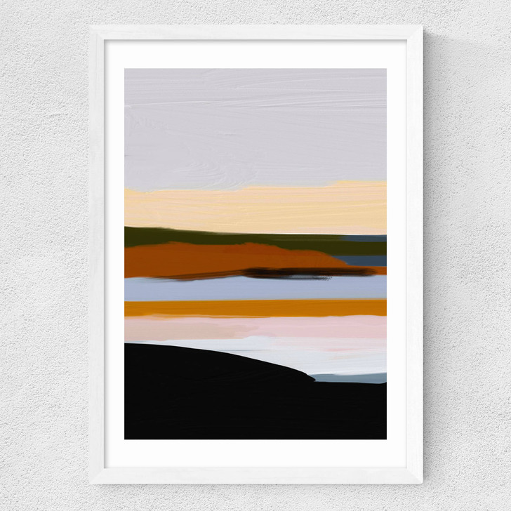 Peaceful Calm of Evening I Medium White Frame