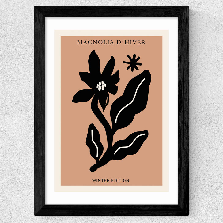 Magnolia d'Hiver Nude Wide Black Frame
