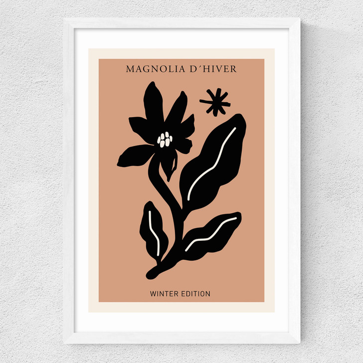 Magnolia d'Hiver Nude Medium White Frame