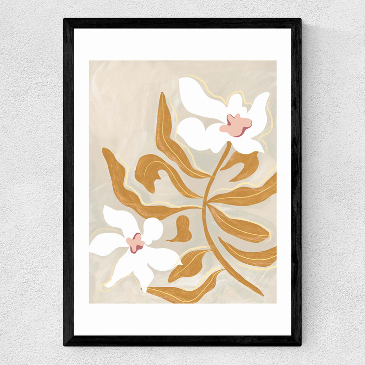 Flowers Flowers Flowers Medium Black Frame