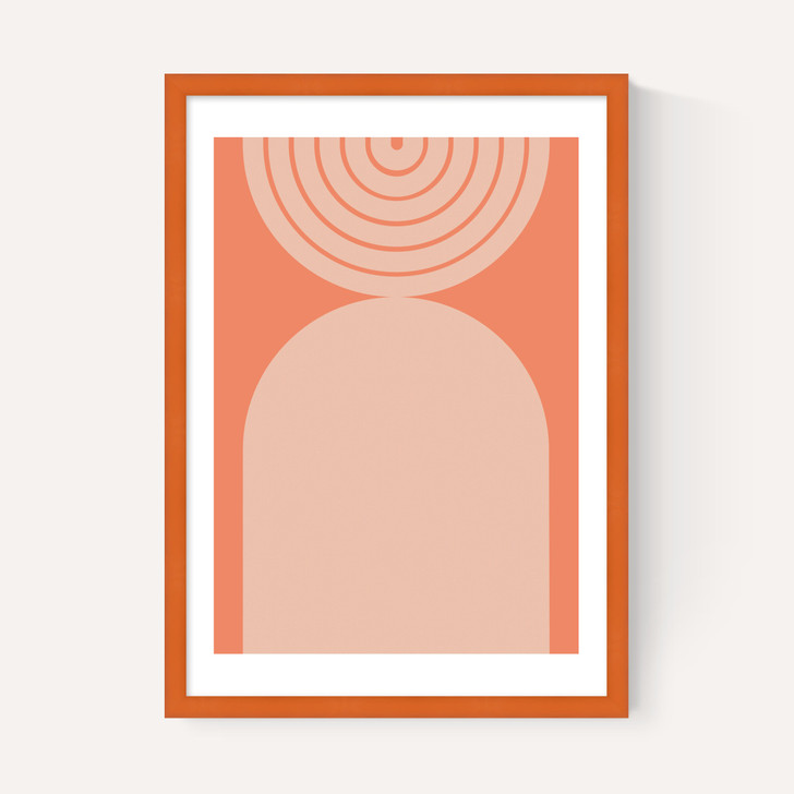 Abstract Rainbow Circle Terracotta 2