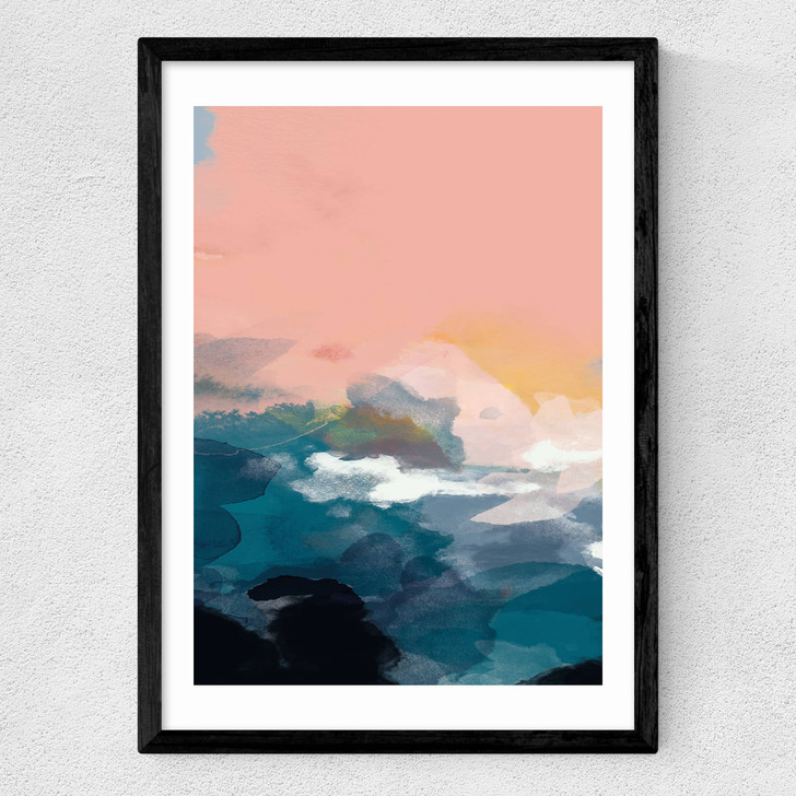 Abstract Landscape II Medium Black Frame Abstract Landscape II Medium Black Frame
