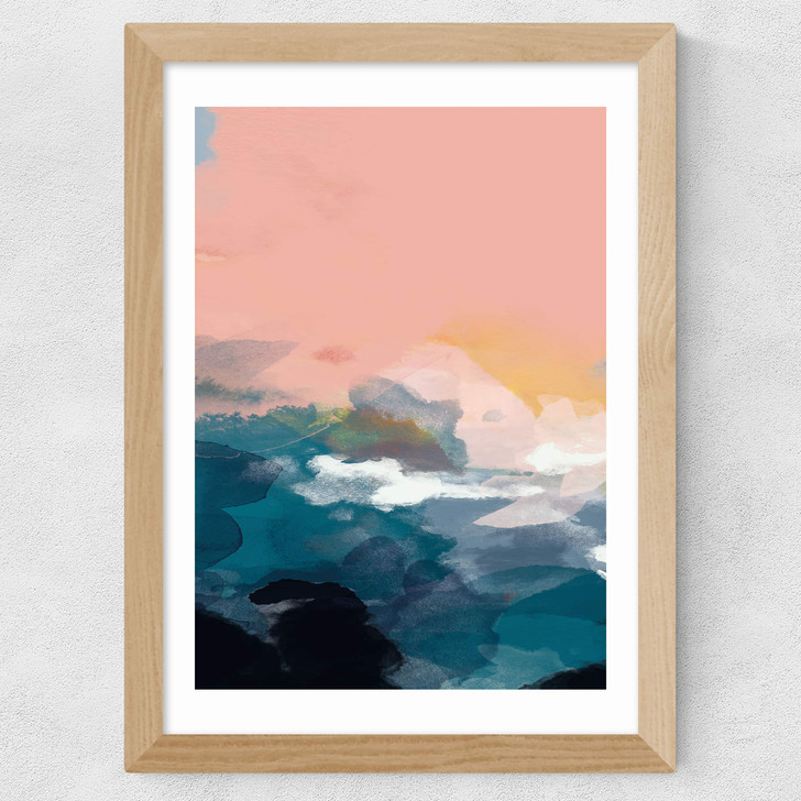 Abstract Landscape II Wide Oak Frame Abstract Landscape II Wide Oak Frame