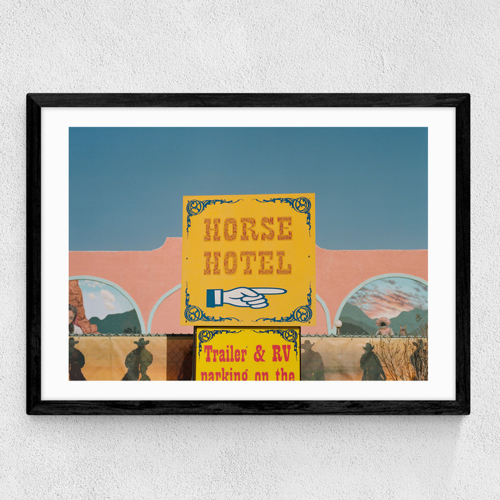 Horse Hotel Medium Black Frame