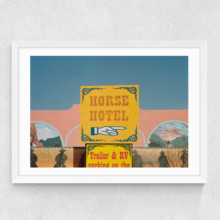 Horse Hotel Medium White Frame