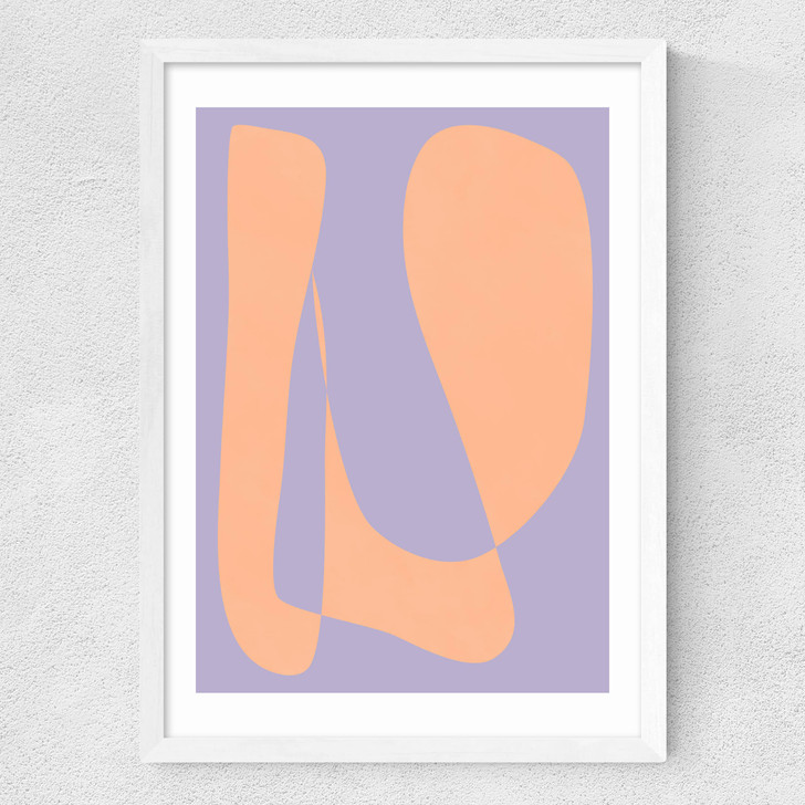 Abstract Shape Medium White Frame Abstract Shape Medium White Frame