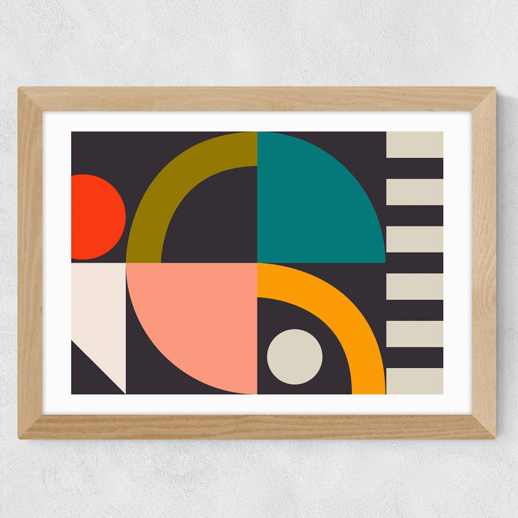 Geometric on Oak II Wide Oak Frame Geometric on Oak II Wide Oak Frame