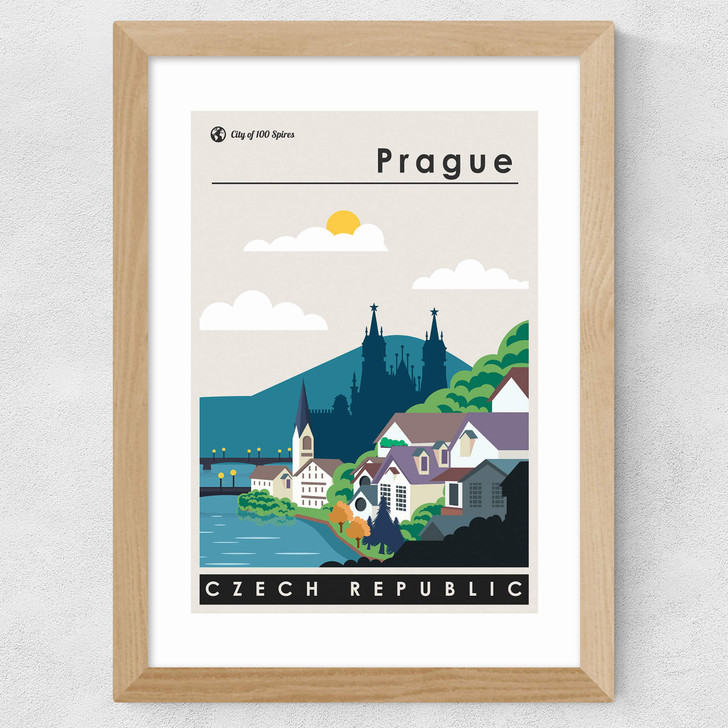 Prague Wide Oak Frame