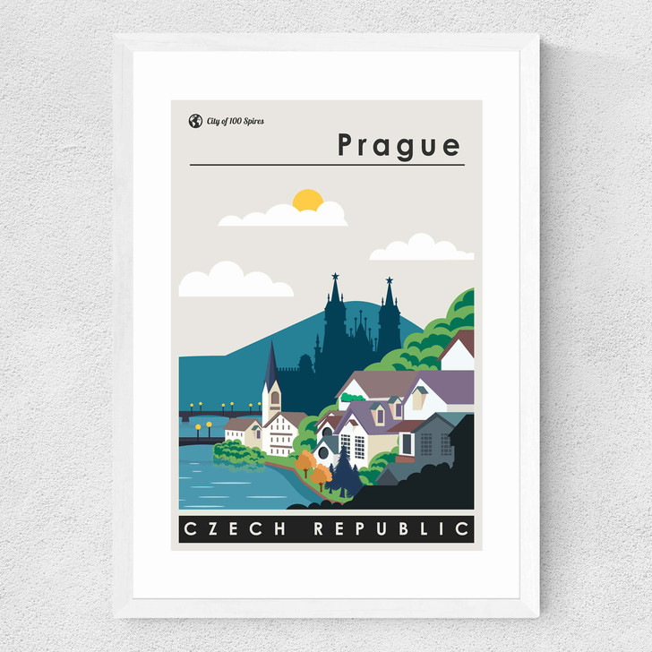 Prague Medium White Frame