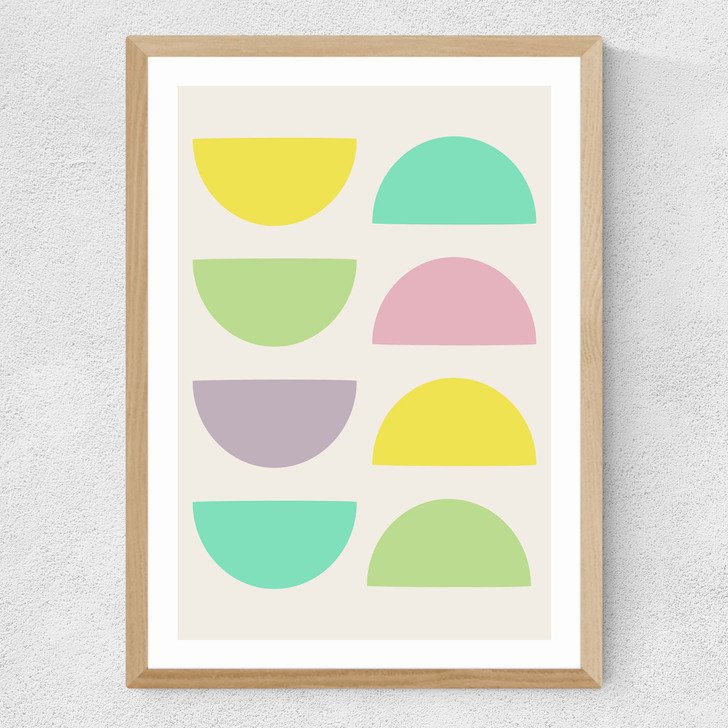Abstract Shapes Medium Oak Frame