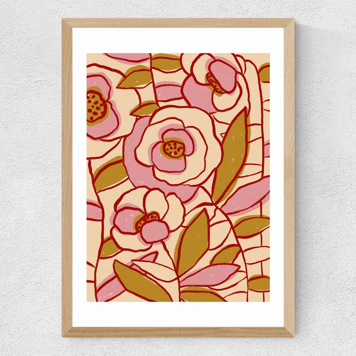 Rose Garden II Medium Oak Frame Rose Garden II Medium Oak Frame