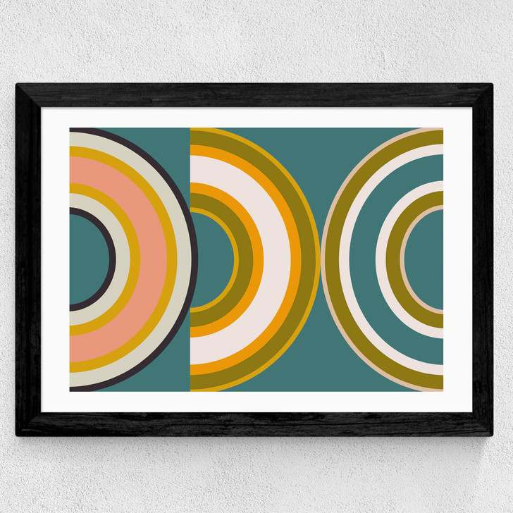 Mid-Century Arch Wide Black Frame