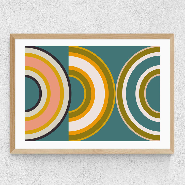 Mid-Century Arch Medium Oak Frame