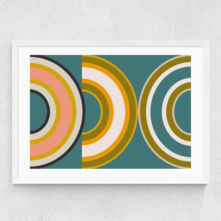 Mid-Century Arch Medium White Frame