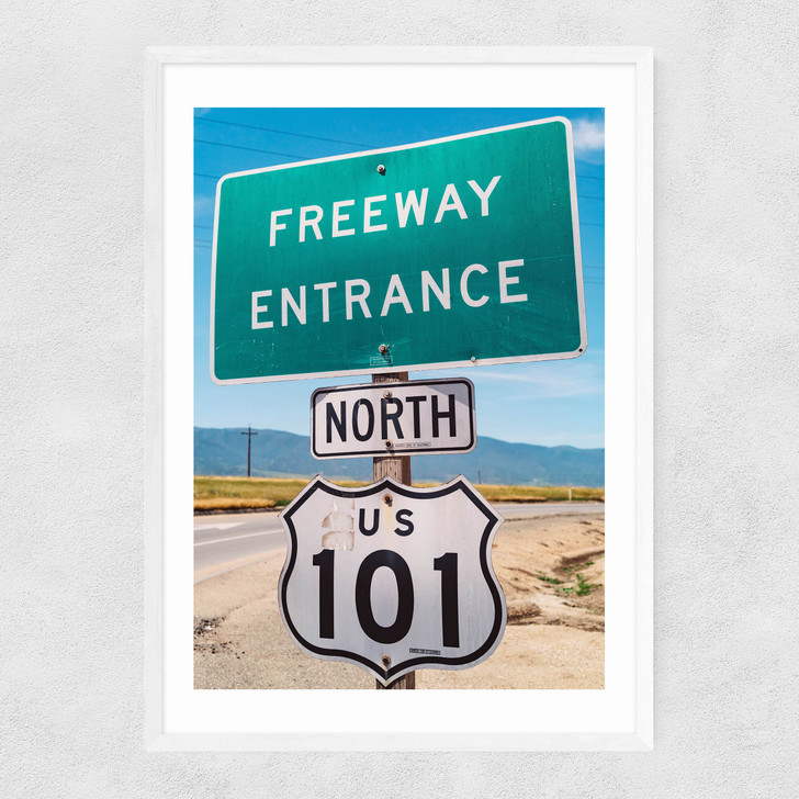 California 101 III Narrow White Frame
