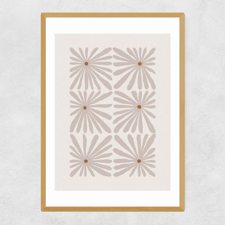 Lazy Daisies II Narrow Oak Frame Lazy Daisies II Narrow Oak Frame