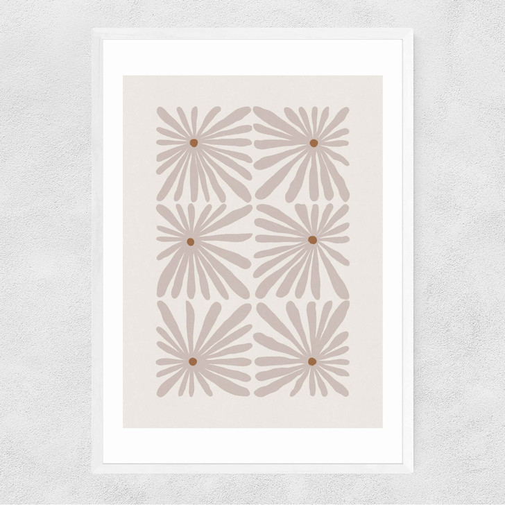 Lazy Daisies II Narrow White Frame Lazy Daisies II Narrow White Frame